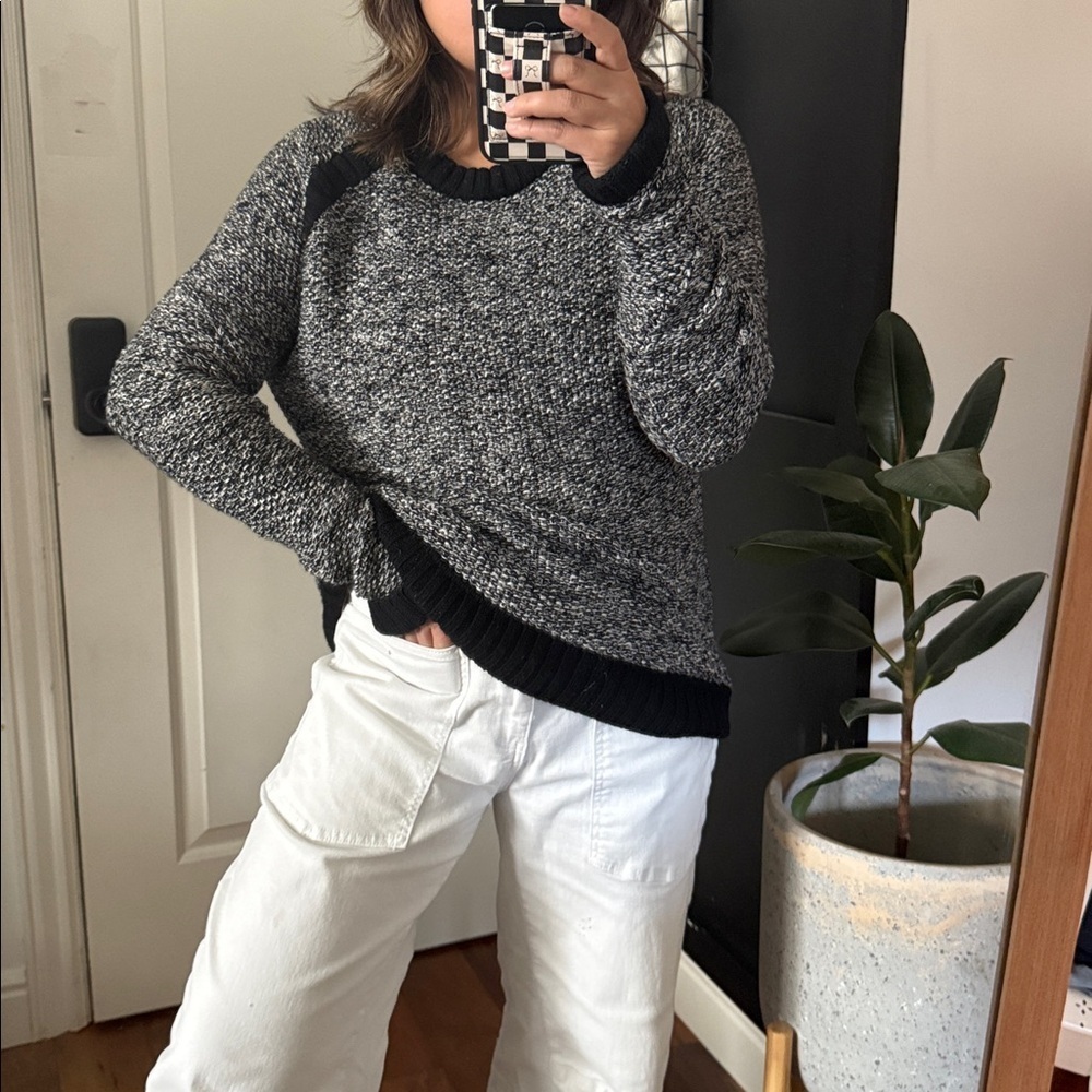 Lululemon Passage Wool Sweater. Size L Black Angel Wing - Picture 11 of 12